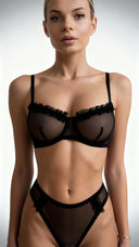 Voile Noir Élégance – Dessous-Set