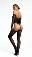 Bodystocking Noir Étoilé – Dessous-Set