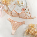 Voile Beige Élégance – Dessous-Set